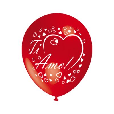 Round Stampa Ti Amo Cuore 30cm/12" Cf 25 Pz