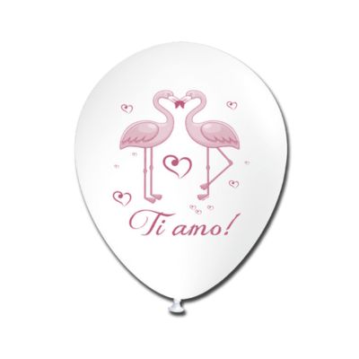 Round Stampa Fenicotteri 30cm/12" Cf 100 Pz