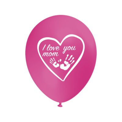 Round Stampa I Love You Mom 30cm/12" Cf 100 Pz