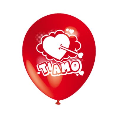Round Stampa Ti Amo Fumetto 30cm/12" Cf 25 Pz