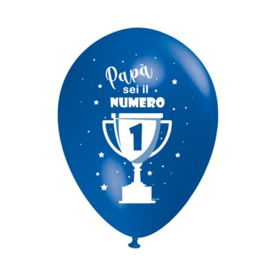 Round Stampa Papà sei il Nr 1 30cm/12" Cf 5 Pz
