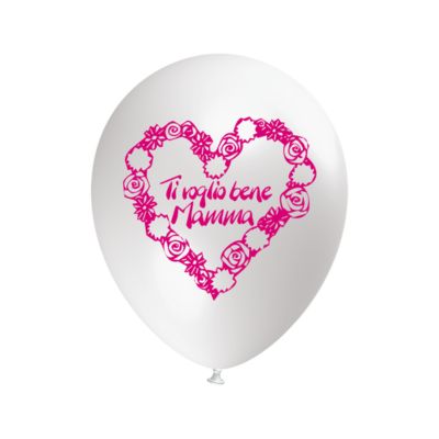 Round Stampa Ti Voglio Bene Mamma 30cm/12" Cf 5 Pz