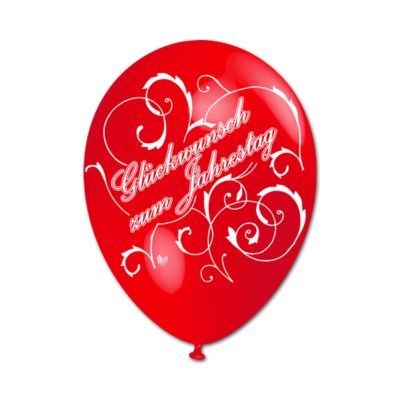 Round Stampa Glückwunsch Zum Jahrestag 30cm/12" Cf 5 Pz