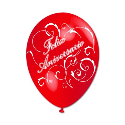 Round Stampa Felix Aniversario 30cm/12" Cf 25 Pz
