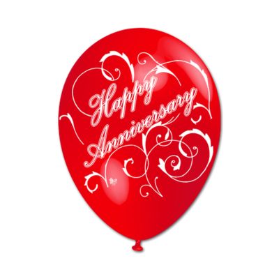 Round Stampa Happy Anniversary 30cm/12" Cf 100 Pz
