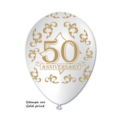 Round Stampa 50 Anniversary 30cm/12" Cf 100 Pz