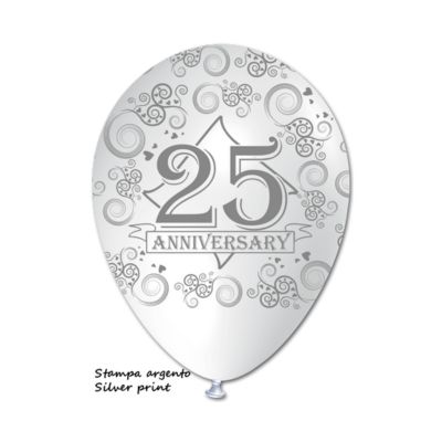 Round Stampa 25 Anniversary 30cm/12" Cf 25 Pz