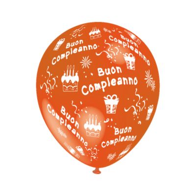 Round Stampa Buon Compleanno 30cm/12" Cf 25 Pz