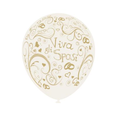 Round Stampa Viva gli Sposi 30cm/12" Cf 25 Pz