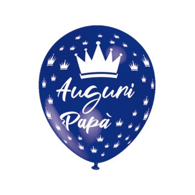 Round Stampa Auguri Papà 30cm/12" Cf 100 Pz
