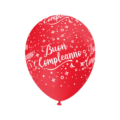 Round Stampa Buon Compleanno 30cm/12" Cf 100 Pz