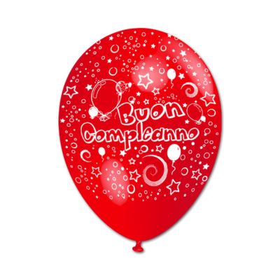 Round Stampa Buon Compleanno 30cm/12" Cf 100 Pz