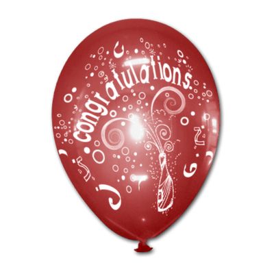 Round Stampa Congratulations 30cm/12" Cf 5 Pz