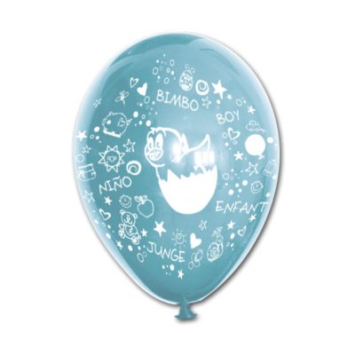 Round Stampa Pulcino Boy 30cm/12" Cf 5 Pz
