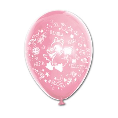 Round Stampa Pulcino Girl 30cm/12" Cf 5 Pz
