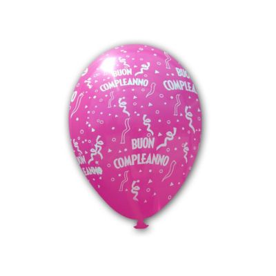 Round Stampa Buon Compleanno 30cm/12" Cf 25 Pz