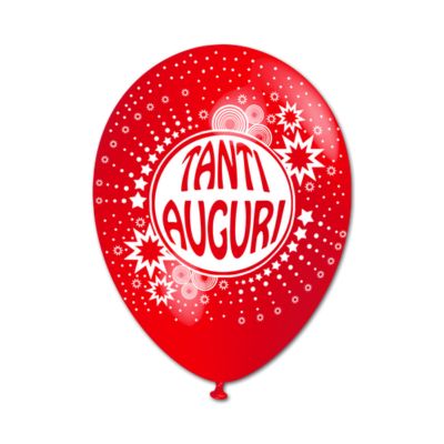 Round Stampa Tanti Auguri 30cm/12" Cf 5 Pz