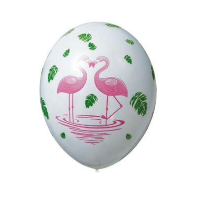 Round Stampa Fenicotteri 30cm/12" Cf 5 Pz