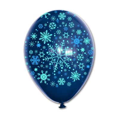 Round Stampa Fiocchi di Neve 2 Colori 30cm/12" CF 5 Pz