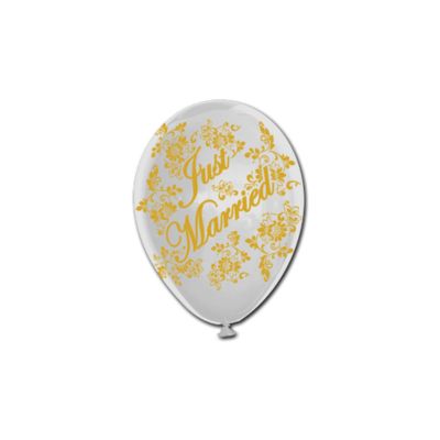 Round Metal Stampa Just Married 13cm/5" Cf 25 Pz