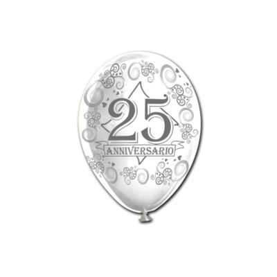 Round Metal Stampa 25° Anniversario 13cm/5" Cf 100 Pz