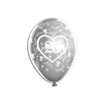 Round Metal Stampa 25° Anniversario 13cm/5" Cf 25 Pz