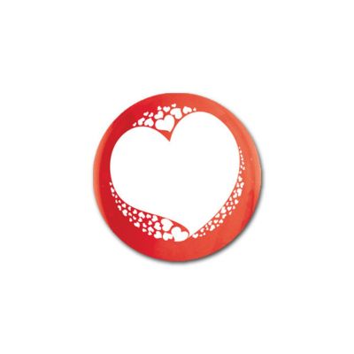 Round Stampa Cuore Personalizzabile 13cm/5" Cf 100 Pz