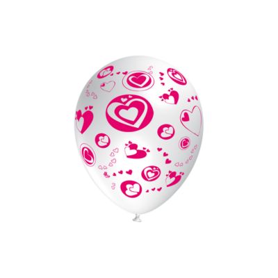Round Stampa Cuori 13cm/5" Cf 100 Pz