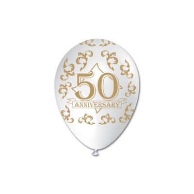 Round Stampa 50° Anniversario 13cm/5" Cf 25 Pz
