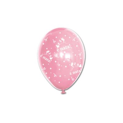 Round Stampa Cicogna Girl 13cm/5" Cf 100 Pz
