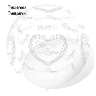 Round Crystal Stampa Oggi Sposi 100cm/40" Cf 10 Pz