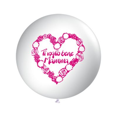Round Stampa Ti Voglio Bene Mamma 100cm/40" Cf 2 Pz