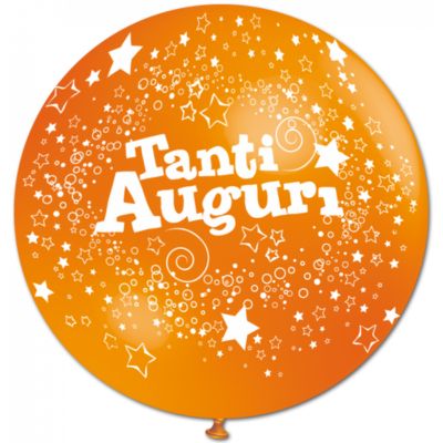 Round Stampa Tanti Auguri 100cm/40" Cf 10 Pz