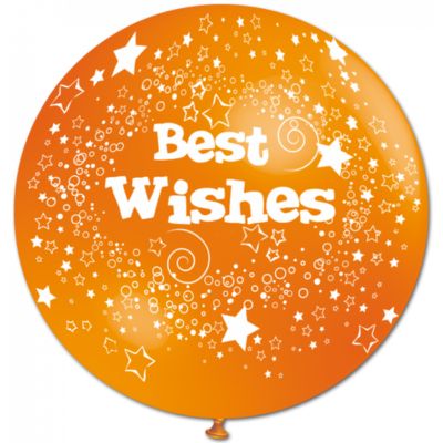 Round Stampa Best Wishes 100cm/40" Cf 2 Pz