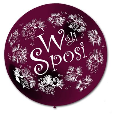 Round Stampa W gli Sposi 100cm/40" Cf 2 Pz