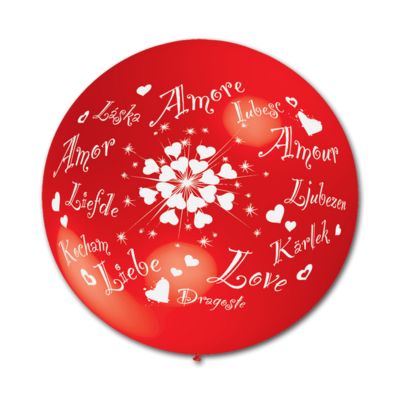 Round Stampa Amore 100cm/40" Cf 10 Pz