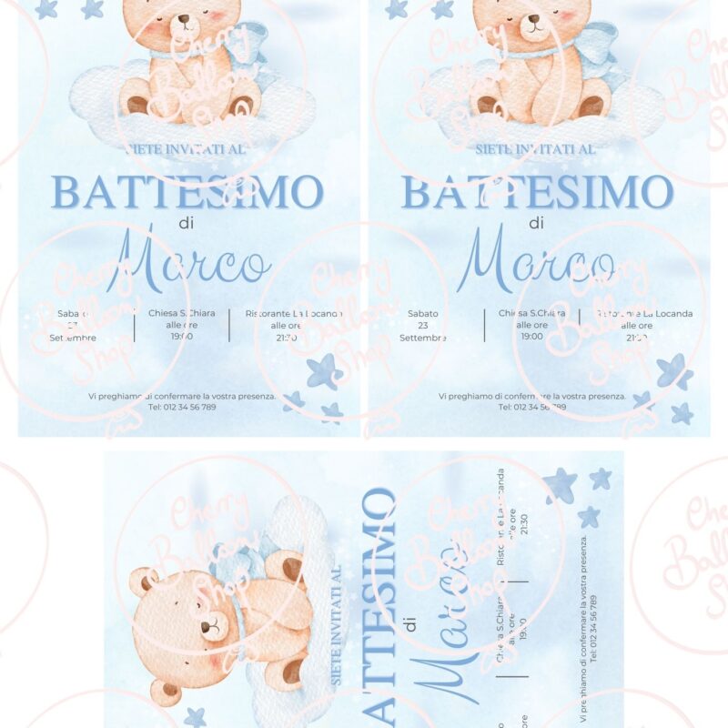 Invito Digitale Stampabile in Foglio A4 Personalizzata