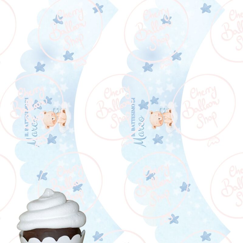Copri Cupcake Digitale Stampabile in Foglio A4 Personalizzata