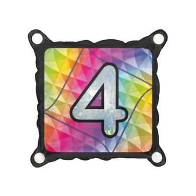 Numero 4 Quadrato 30cmx30cm/12"x12" Cf 10 Pz