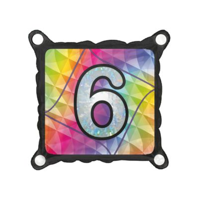 Numero 6 Quadrato 30cmx30cm/12"x12" Cf 1 Pz