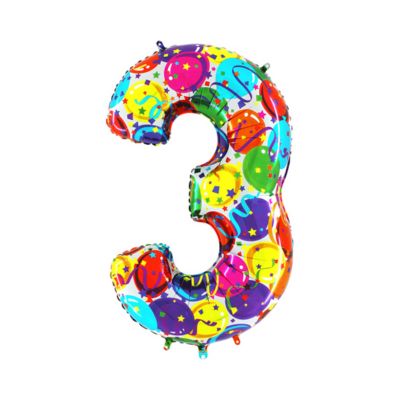 Numero 3 Multicolor 100cm/40" Cf 10 Pz