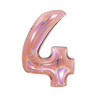 Numero 4 Glitterato 100cm/40" Cf 1 Pz