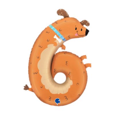 Numero 6 Puppyloons Cane 89cm/35" Cf 10 Pz