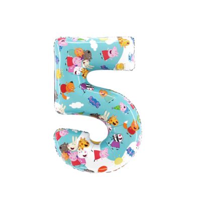 Numero 5 Stampa Peppa Pig 65cm/26" Cf 1 Pz