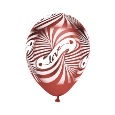 Round Chrome Stampa Love 30cm/12" Cf 100 Pz