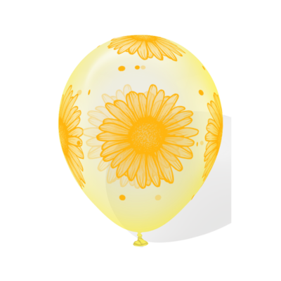 Round Crystal Stampa Girasoli 30cm/12" Cf 100 Pz