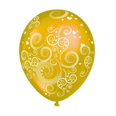Round Metal Stampa Ghirigori e Cuoricini 30cm/12" Cf 100 Pz