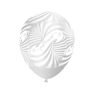 Round Metal Stampa Just Married 30cm/12" Cf 100 Pz