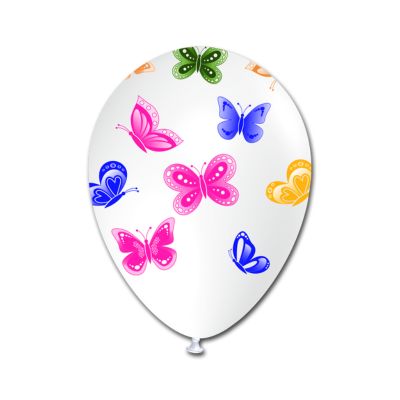 Round Stampa Farfalle 10 Colori 30cm/12" Cf 100 Pz