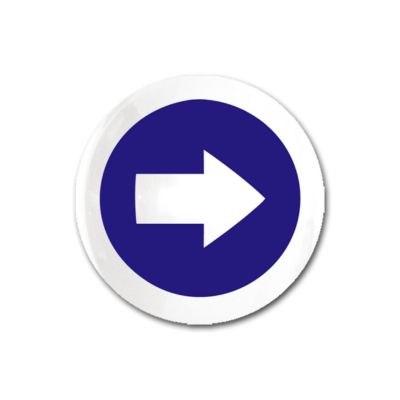 Round Stampa Freccia Direzionale 30cm/12" Cf 5 Pz
